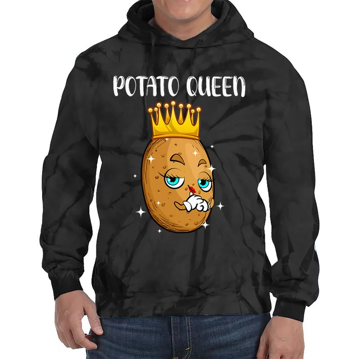 Cute Potato Design Vegetable Potato Lovers Tie Dye Hoodie