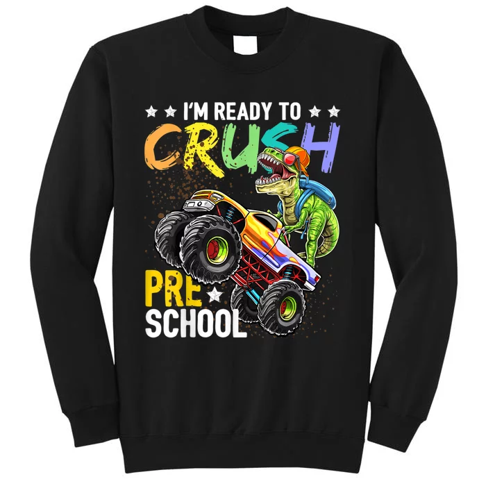 Crush Preschool Dinosaur Monster Truck Back To School Boy Sweatshirt