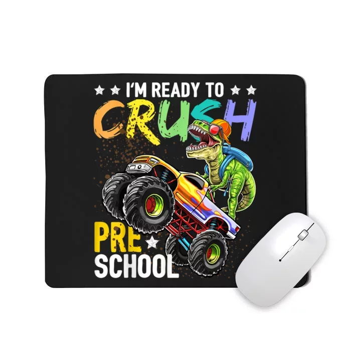 Crush Preschool Dinosaur Monster Truck Back To School Boy Mousepad