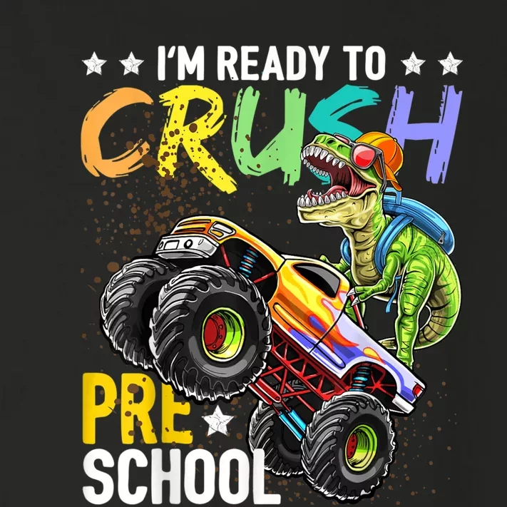 Crush Preschool Dinosaur Monster Truck Back To School Boy Toddler Long Sleeve Shirt