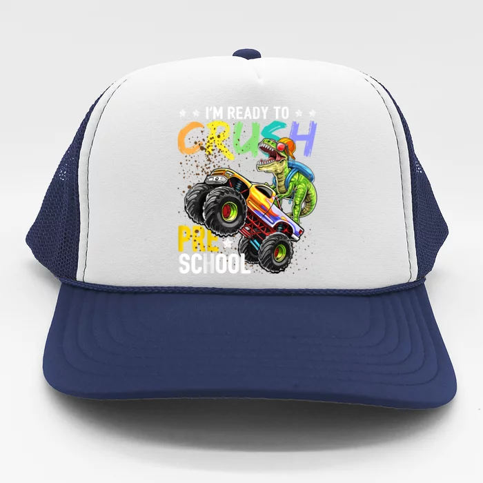 Crush Preschool Dinosaur Monster Truck Back To School Boy Trucker Hat