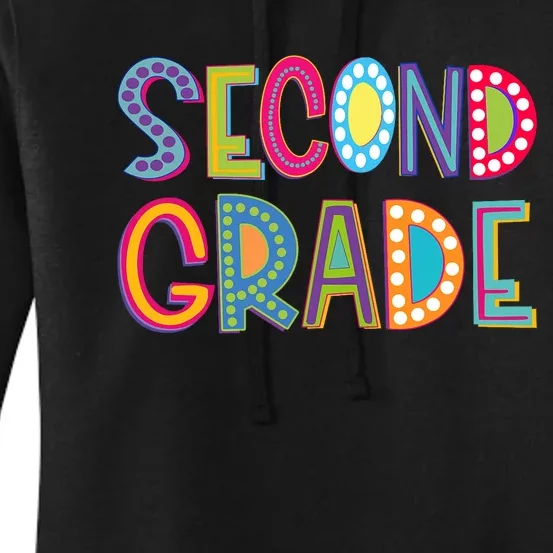 Cute Polka Dot Second Grade 2nd Grade School Teacher Women's Pullover Hoodie