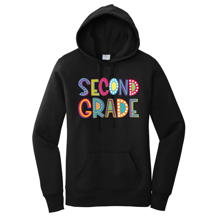 Cute Polka Dot Second Grade 2nd Grade School Teacher Women's Pullover Hoodie