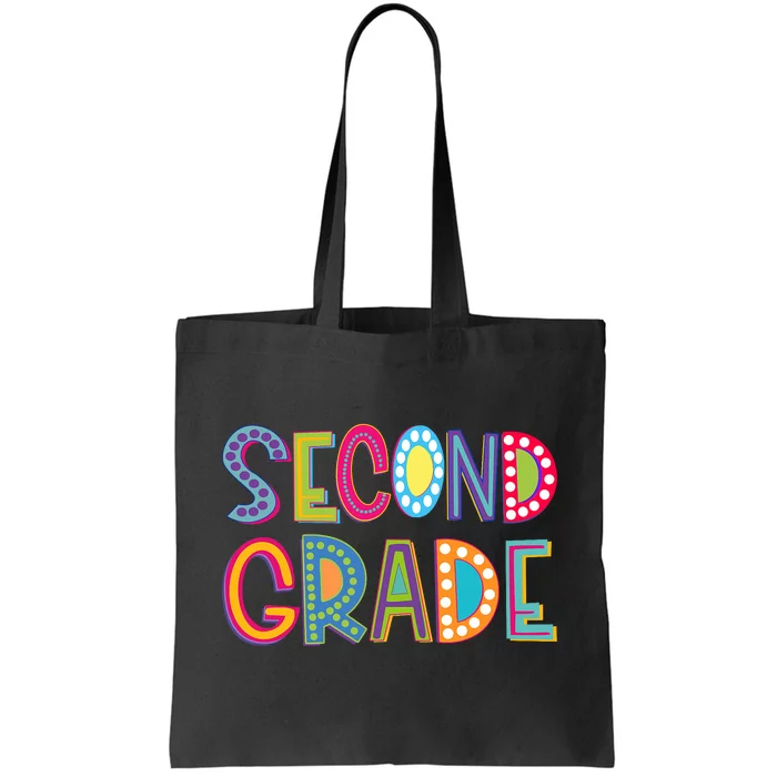 Cute Polka Dot Second Grade 2nd Grade School Teacher Tote Bag