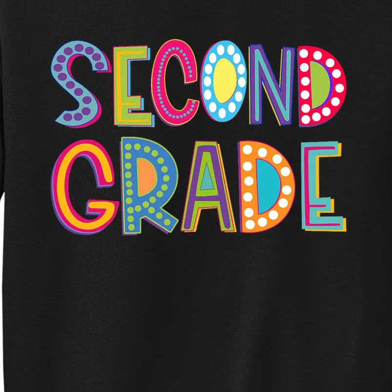 Cute Polka Dot Second Grade 2nd Grade School Teacher Tall Sweatshirt