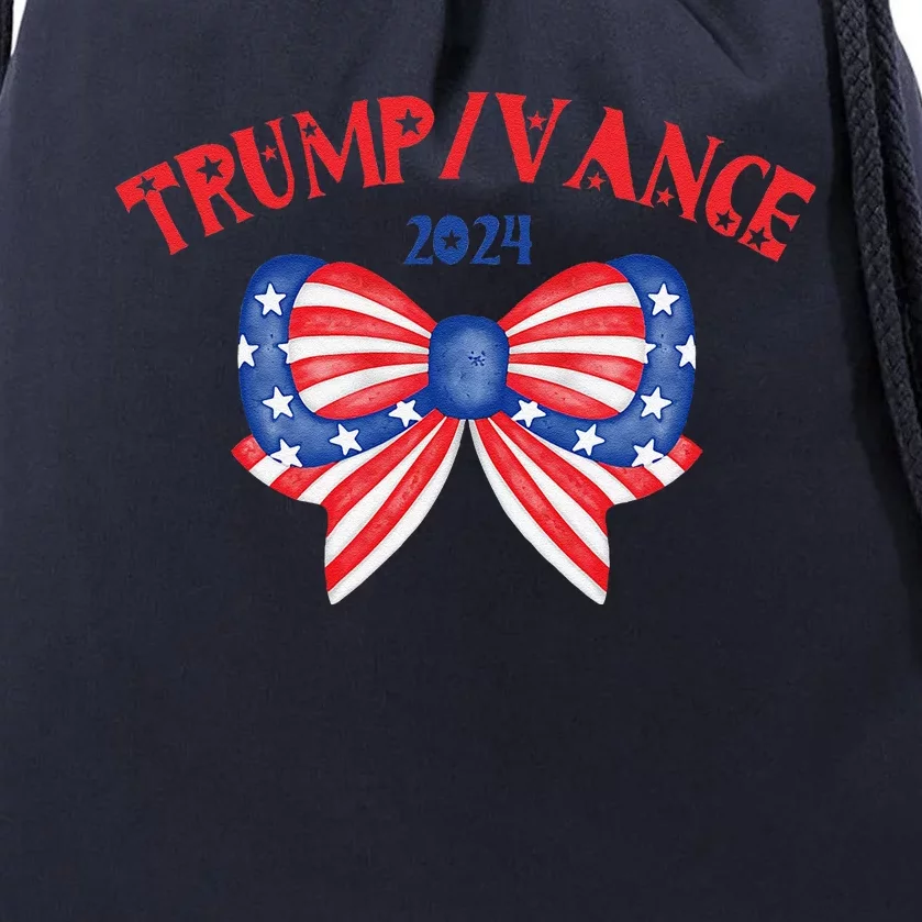 Coquette President Donald Trump & Jd Vance 2024 Usa Drawstring Bag