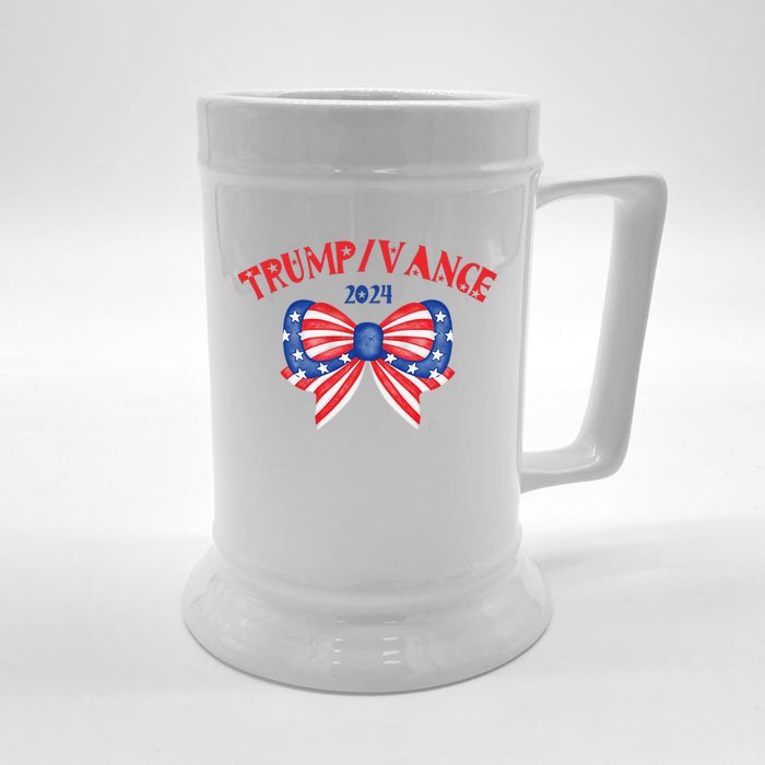 Coquette President Donald Trump & Jd Vance 2024 Usa Front & Back Beer Stein