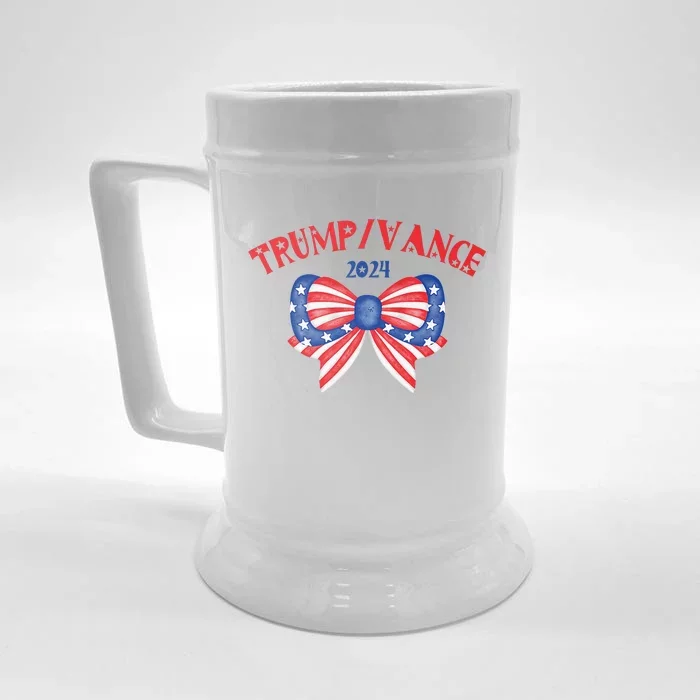 Coquette President Donald Trump & Jd Vance 2024 Usa Front & Back Beer Stein