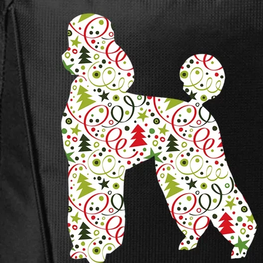 Christmas Poodle Dog Wrapping Paper Gift City Backpack