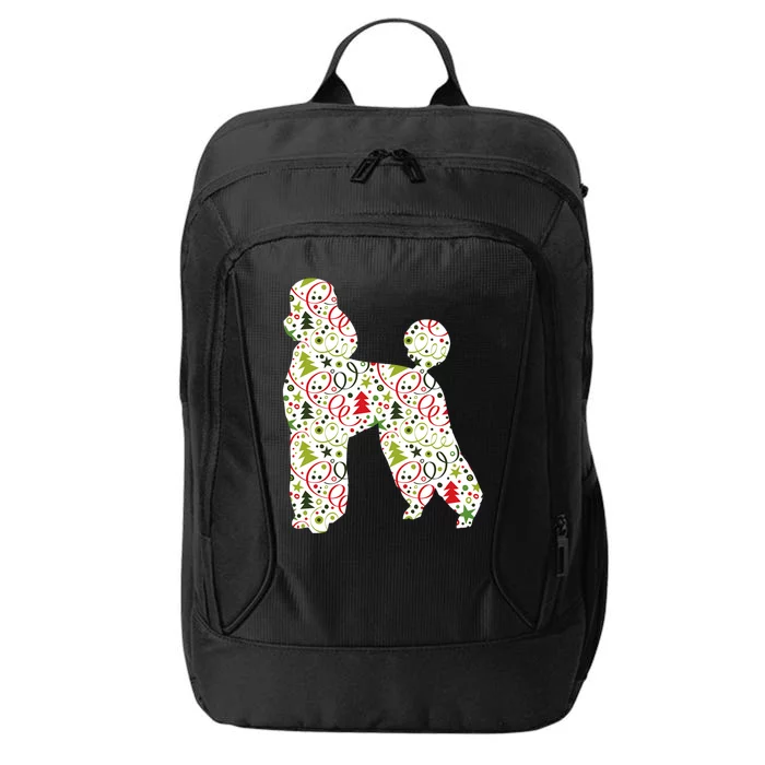 Christmas Poodle Dog Wrapping Paper Gift City Backpack