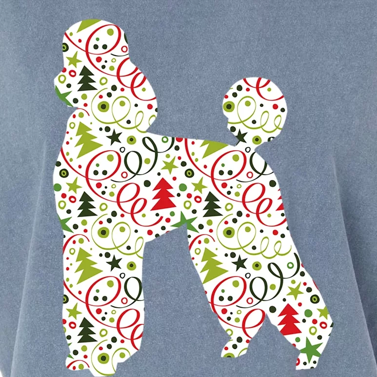 Christmas Poodle Dog Wrapping Paper Gift Garment-Dyed Women's Muscle Tee