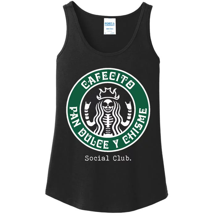 Cafecito Pan Dulce Y Chisme Mexicana Social Club Ladies Essential Tank