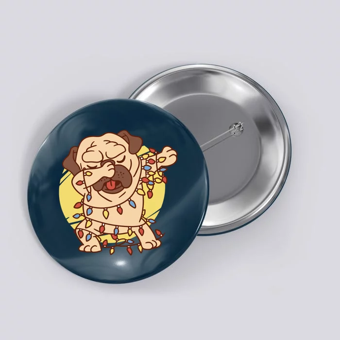 Christmas Pug Dab Button