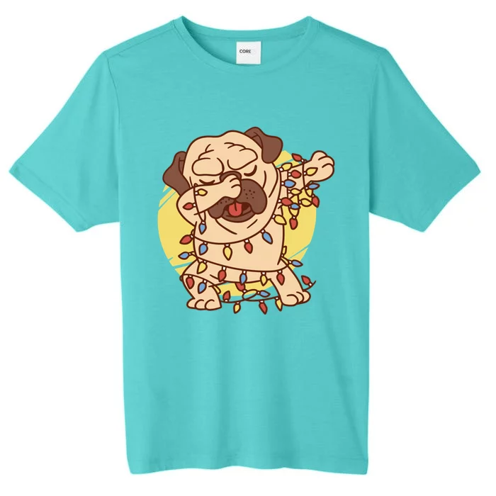 Christmas Pug Dab ChromaSoft Performance T-Shirt