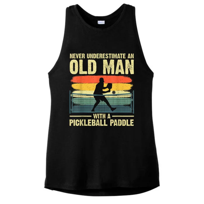 Cool Pickleball Design For Men Grandpa Pickleball Player Ladies Tri-Blend Wicking Tank