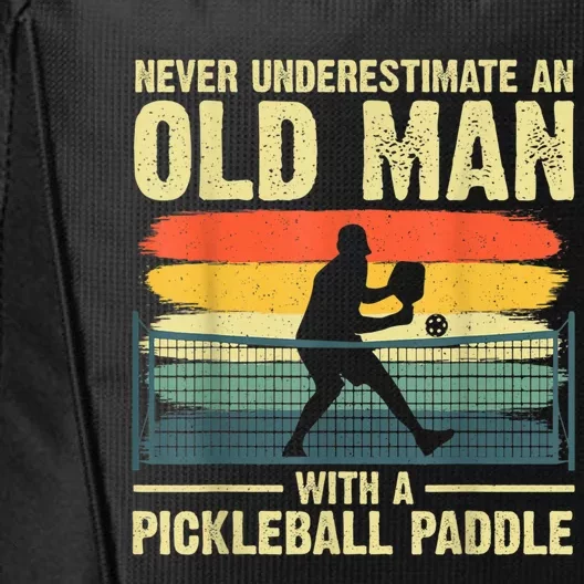 Cool Pickleball Design For Men Grandpa Pickleball Player City Backpack