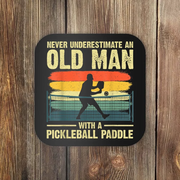 Cool Pickleball Design For Men Grandpa Pickleball Player Coaster