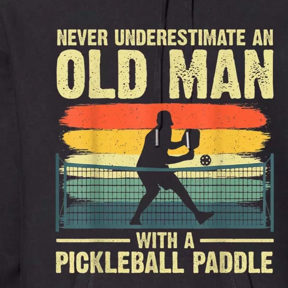 Cool Pickleball Design For Men Grandpa Pickleball Player Premium Hoodie