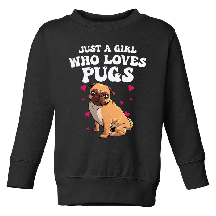 Cute Pug Designs For  Pet Dog Puppy Animal Pun Toddler Sweatshirt