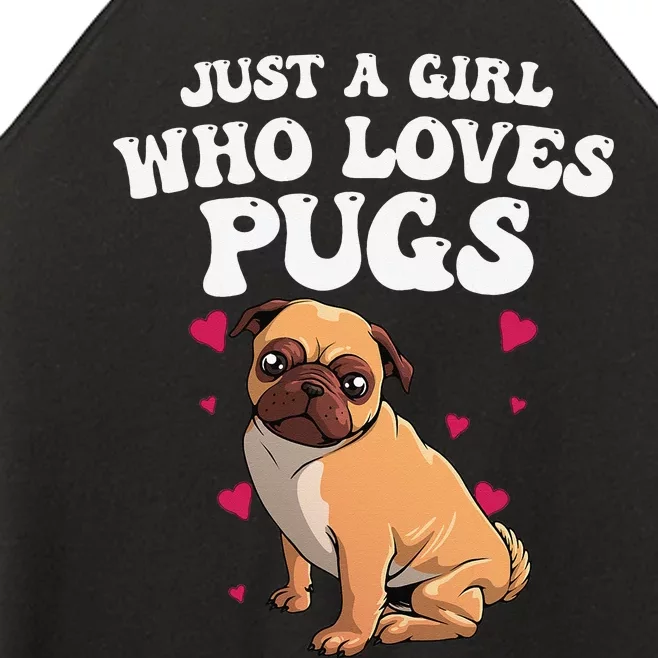 Cute Pug Designs For  Pet Dog Puppy Animal Pun Women’s Perfect Tri Rocker Tank