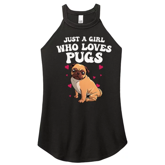 Cute Pug Designs For  Pet Dog Puppy Animal Pun Women’s Perfect Tri Rocker Tank