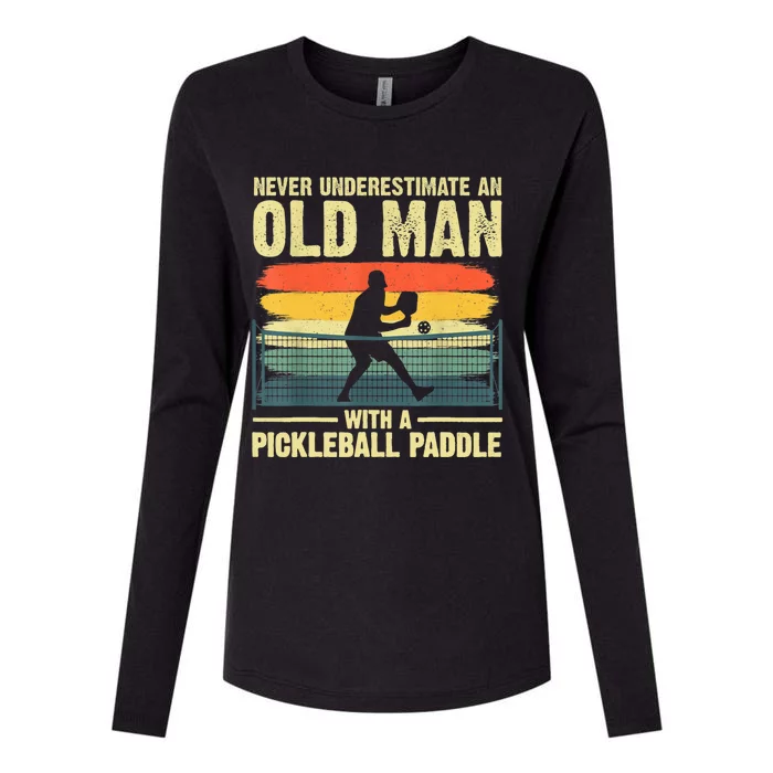 Cool Pickleball Design For Men Grandpa Pickleball Player Womens Cotton Relaxed Long Sleeve T-Shirt