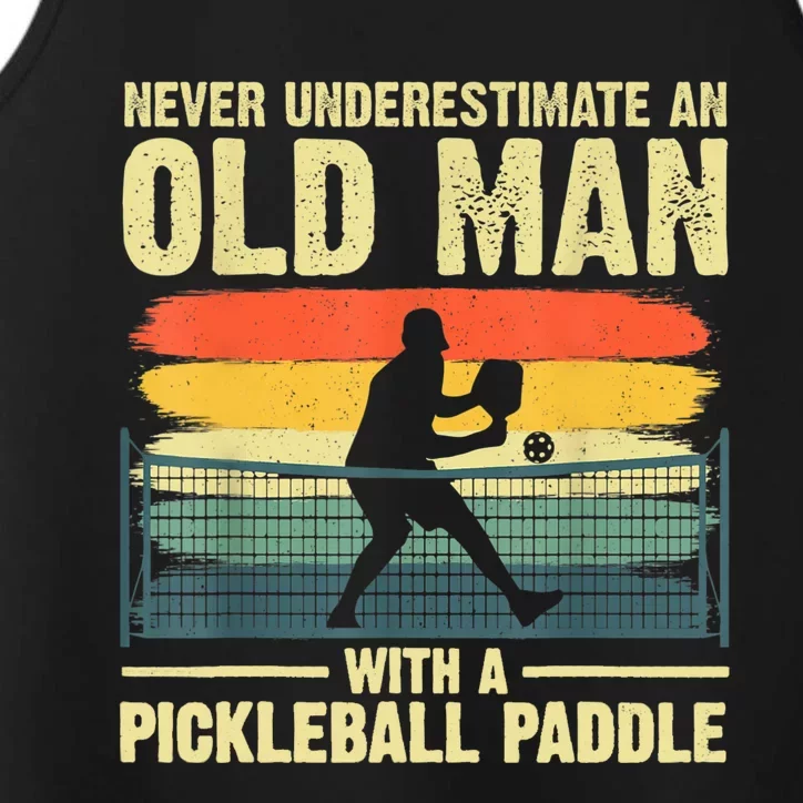 Cool Pickleball Design For Men Grandpa Pickleball Player Performance Tank