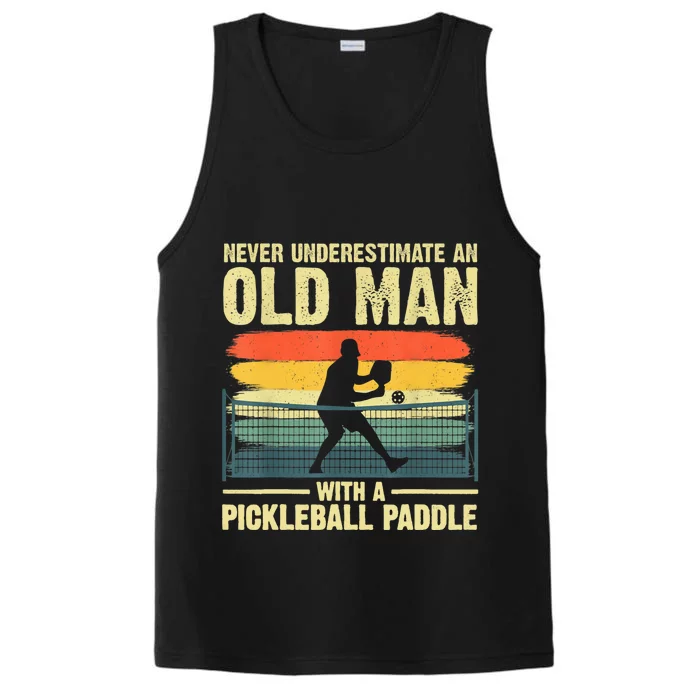 Cool Pickleball Design For Men Grandpa Pickleball Player Performance Tank