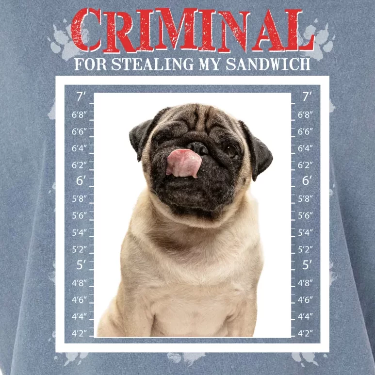 Custom Photo Dog Criminal For Stealing My Sandwich Garment-Dyed Women's Muscle Tee