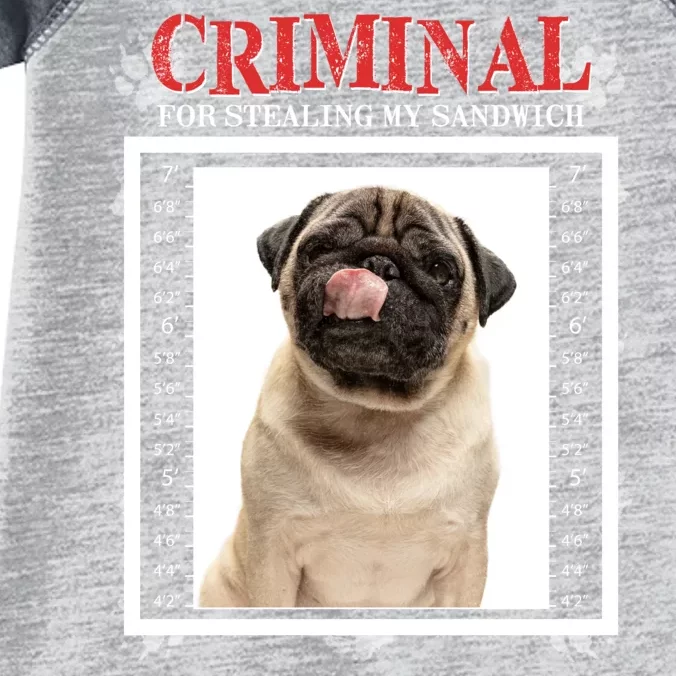 Custom Photo Dog Criminal For Stealing My Sandwich Infant Baby Jersey Bodysuit