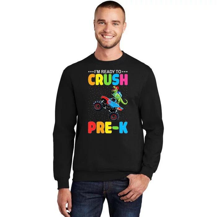 Crush PreK Dinosaur Monster Truck Back to School PreSchool Sweatshirt