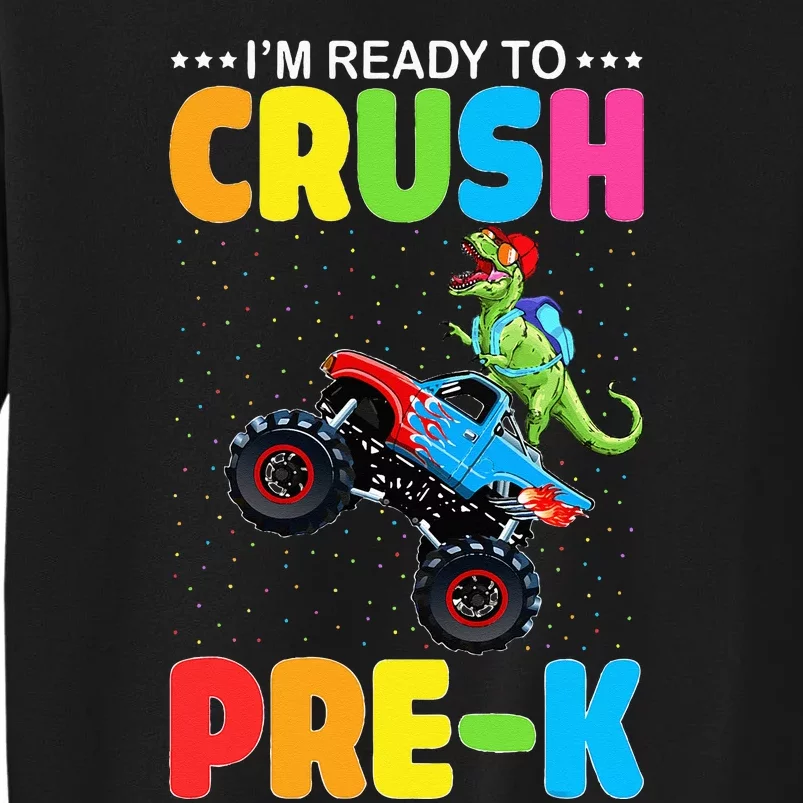 Crush PreK Dinosaur Monster Truck Back to School PreSchool Sweatshirt