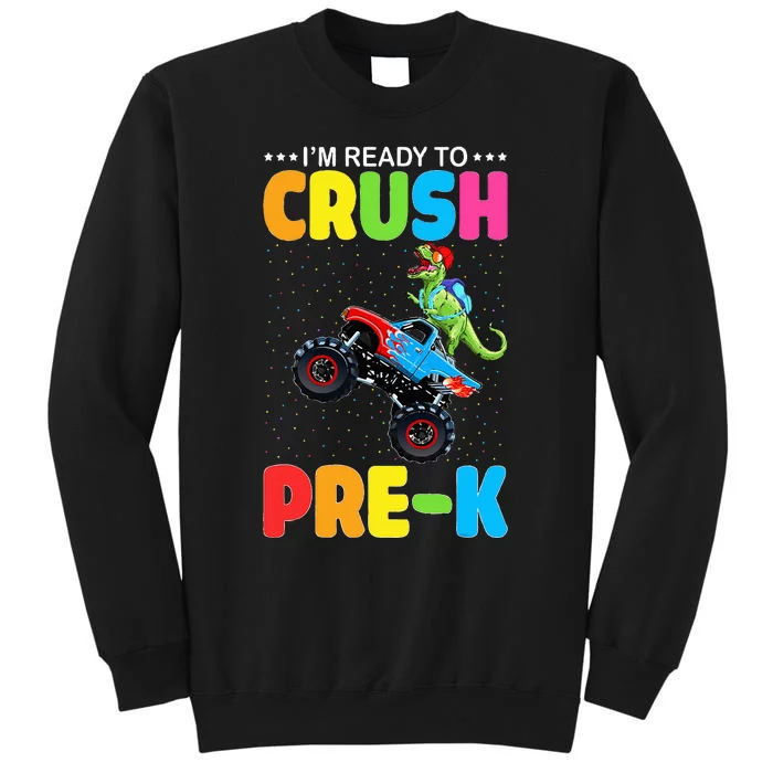 Crush PreK Dinosaur Monster Truck Back to School PreSchool Sweatshirt