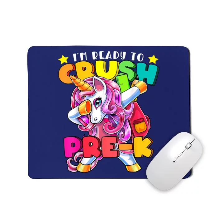 Crush PreK Dabbing Unicorn Back To School Girl Mousepad