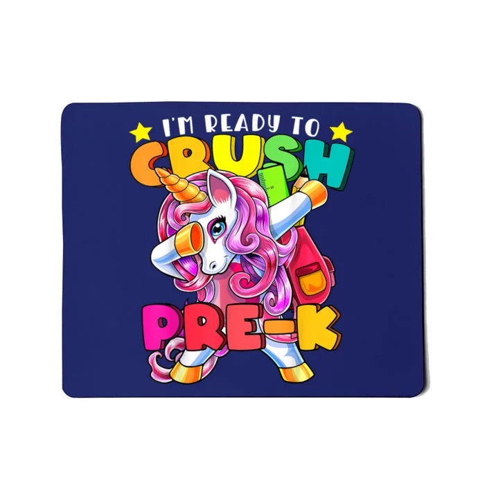 Crush PreK Dabbing Unicorn Back To School Girl Mousepad