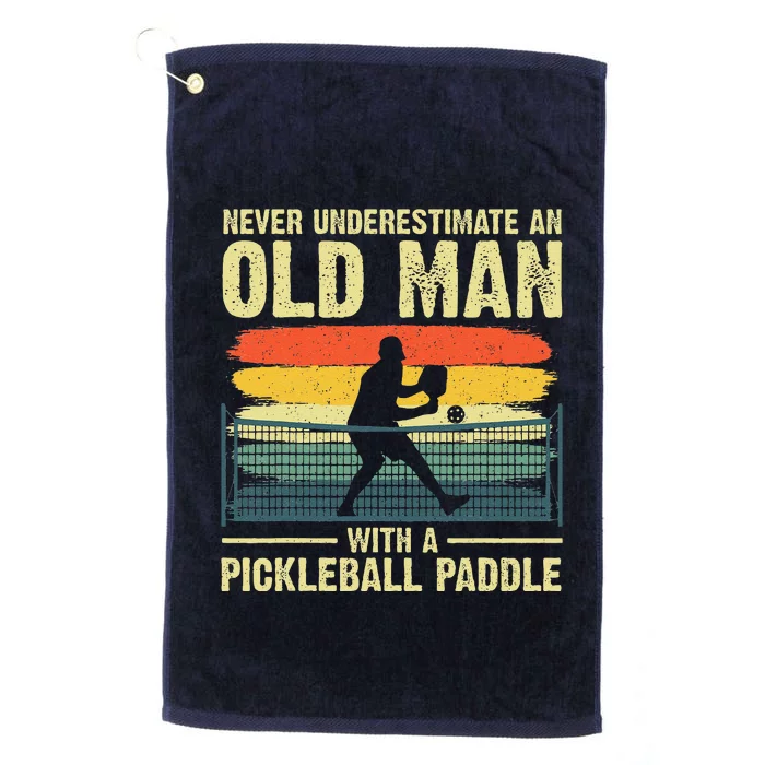 Cool Pickleball Design Grandpa Pickleball Player Platinum Collection Golf Towel