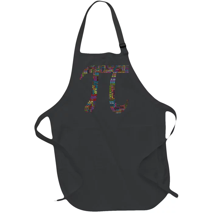 Colorful Pi Date Math Full-Length Apron With Pocket