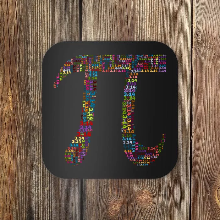 Colorful Pi Date Math Coaster