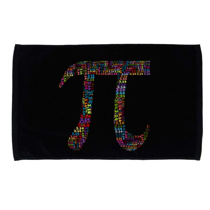 Colorful Pi Date Math Microfiber Hand Towel