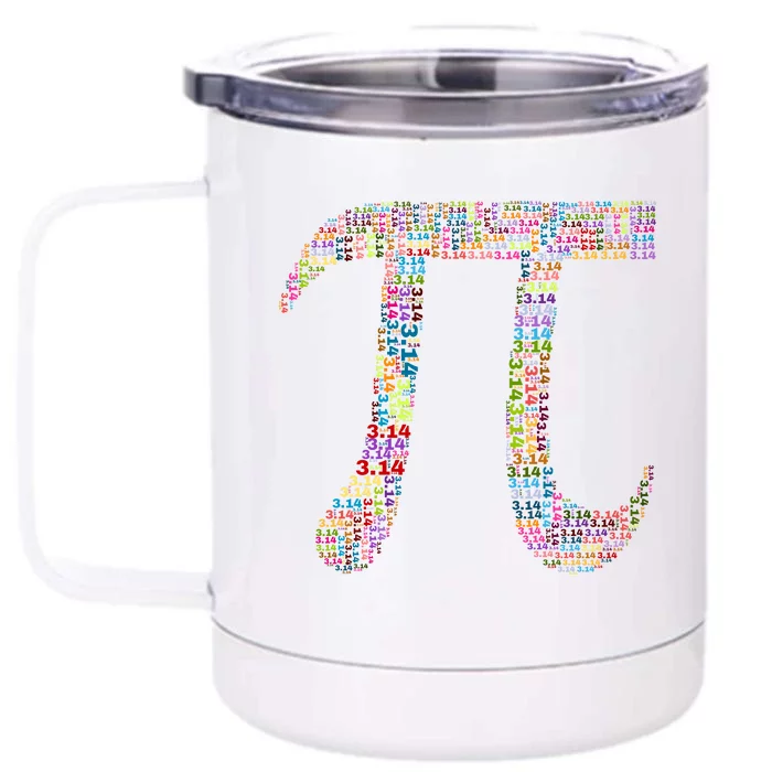 Colorful Pi Date Math Front & Back 12oz Stainless Steel Tumbler Cup