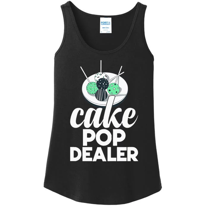 Cake Pop Dealer Funny Cake Baking Coloured Cakepop Baker Ladies Essential Tank