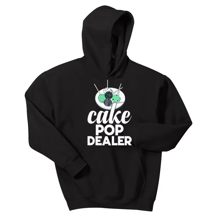 Cake Pop Dealer Funny Cake Baking Coloured Cakepop Baker Kids Hoodie