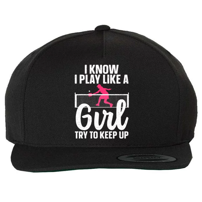 Cool Pickleball Design For  Pickleball Player Wool Snapback Cap