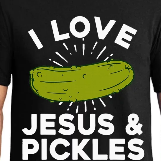 Cute Pickle Design Jesus Pickle Lovers Pajama Set