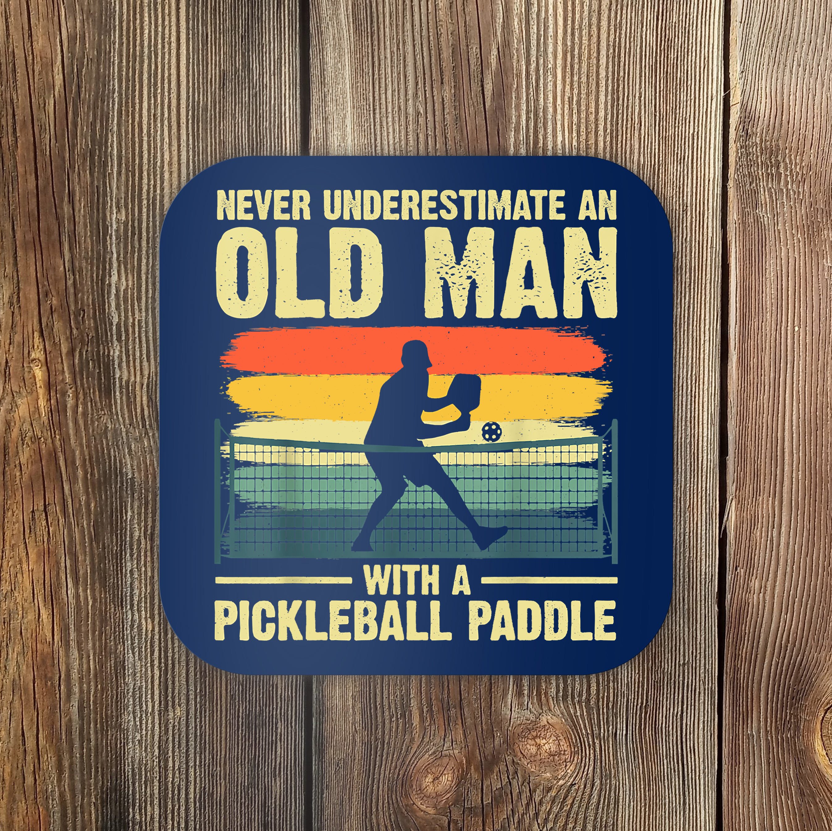Cool Pickleball Design For Men Grandpa Pickleball Player Coaster ...