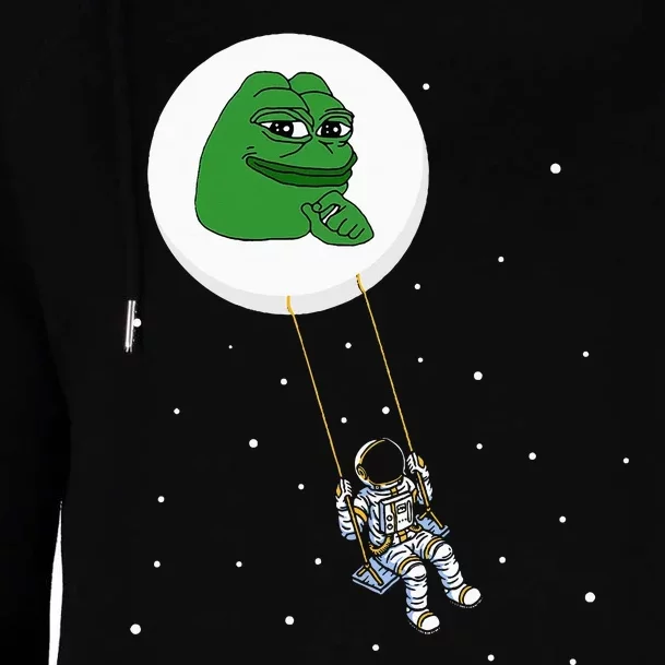 Crypto Pepe Design For Pepe Crypto And Pepe Coin Womens Funnel Neck Pullover Hood