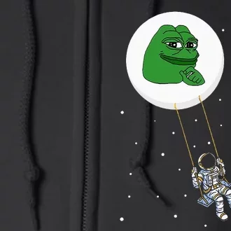 Crypto Pepe Design For Pepe Crypto And Pepe Coin Full Zip Hoodie