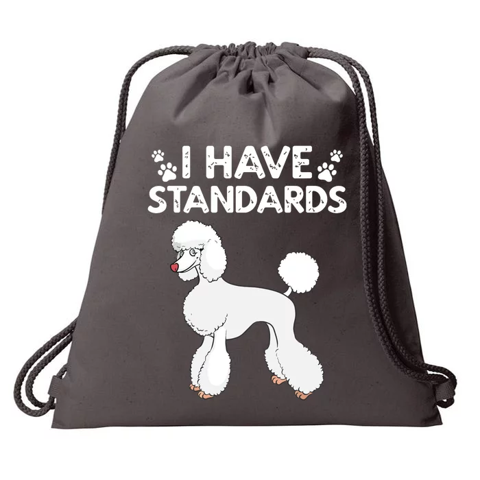 Cute Poodle Design For Men Women Standard Poodle Dog Lovers Drawstring Bag