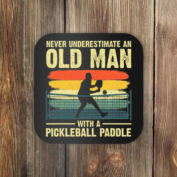 Cool Pickleball Design For Grandpa Pickleball Player Coaster