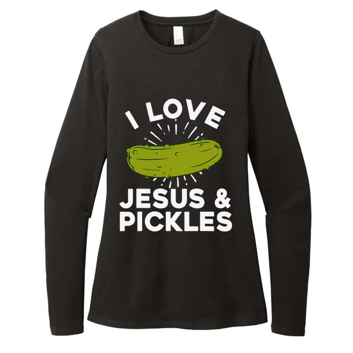 Cute Pickle Design For Jesus Pickle Lovers Womens CVC Long Sleeve Shirt